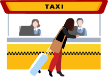 Un service de taxi à l'aeroport d'Orly